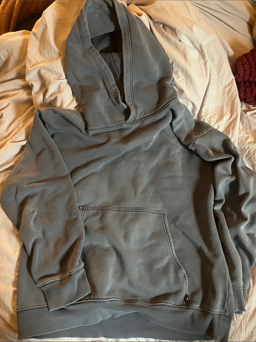 Aritzia Women's Hooded Pullover Sweatshirt - Charcoal Gray